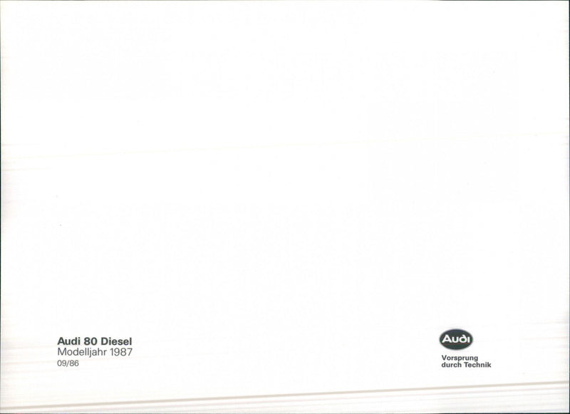 1987 Audi 80 Diesel - Vintage Photograph