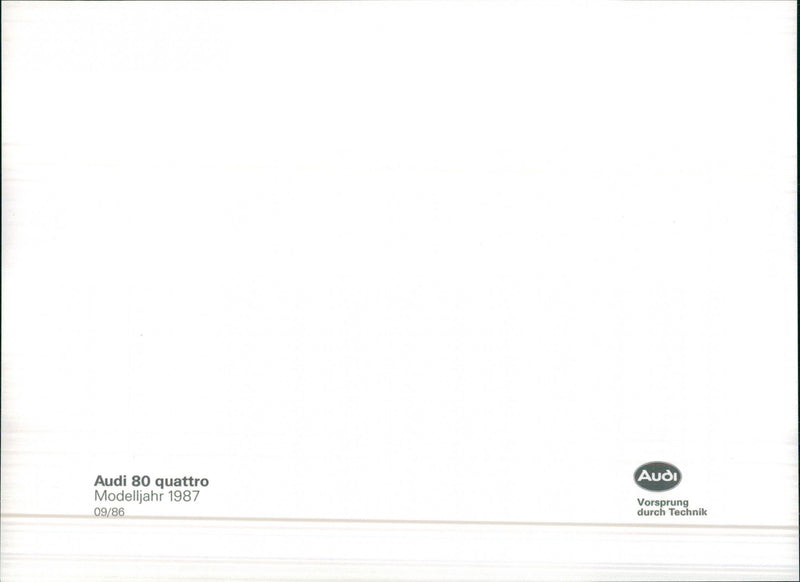 1987 Audi 80 quattro - Vintage Photograph