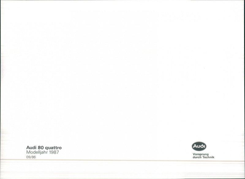 1987 Audi 80 quattro - Vintage Photograph