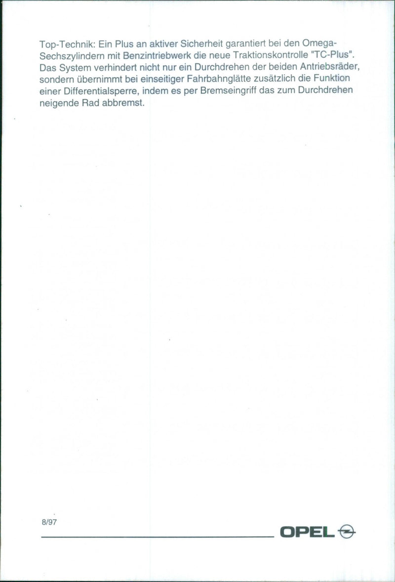 Opel Omega 98 - Vintage Photograph