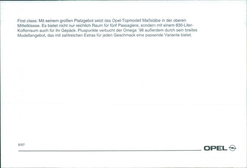 Opel Omega 98 - Vintage Photograph