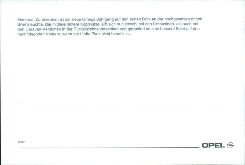 Opel Omega Caravan 98 - Vintage Photograph