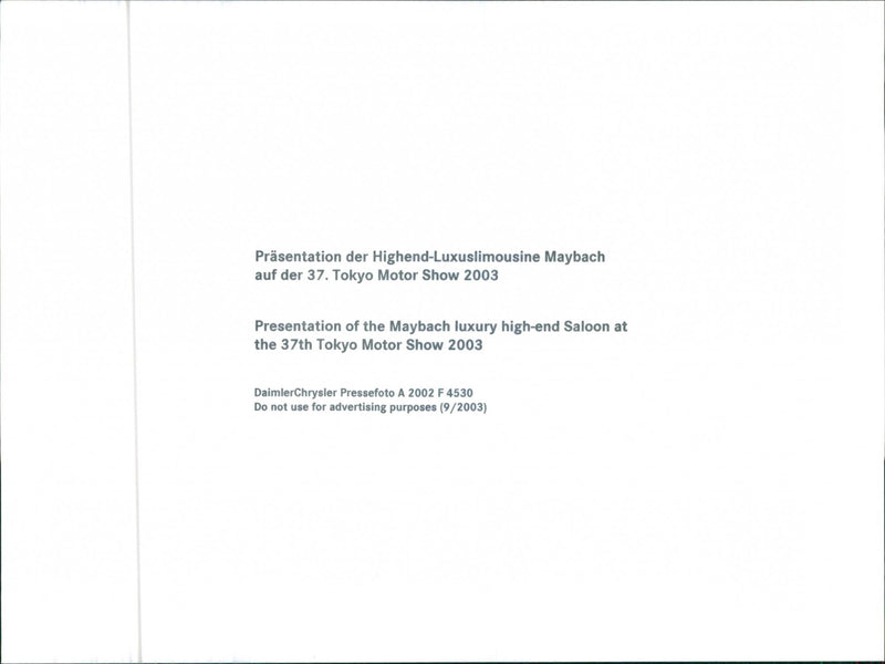 2003 Maybach - Vintage Photograph