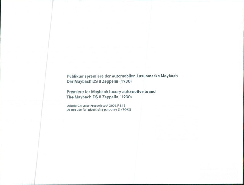 Maybach DS 8 Zeppelin (1930) - Vintage Photograph