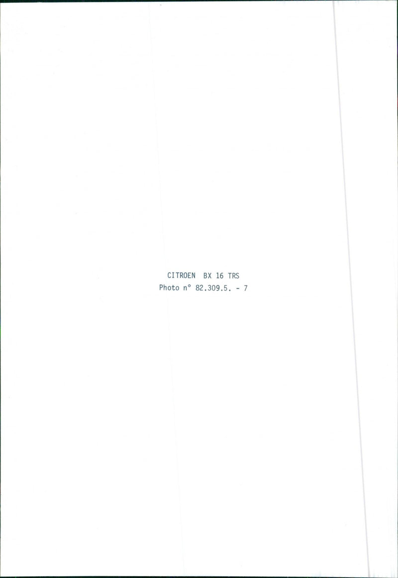 1982 Citroen BX 16 TRS - Vintage Photograph