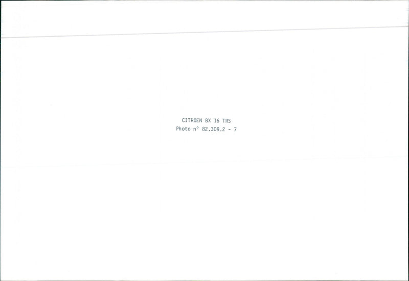 1982 Citroen BX 16 TRS - Vintage Photograph
