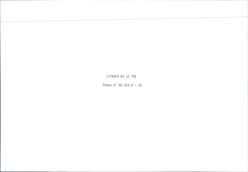 1982 Citroen BX 16 TRS - Vintage Photograph