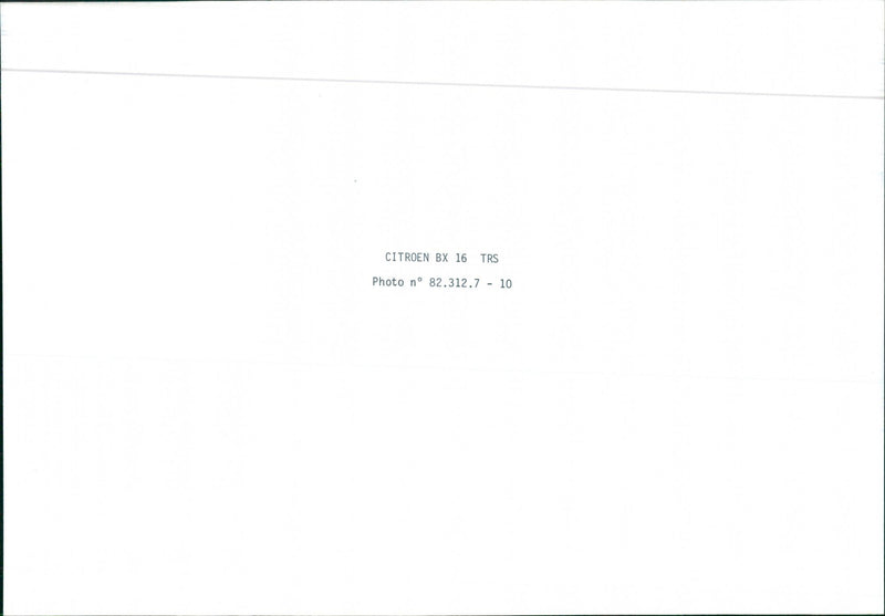 1982 Citroen BX 16 TRS - Vintage Photograph