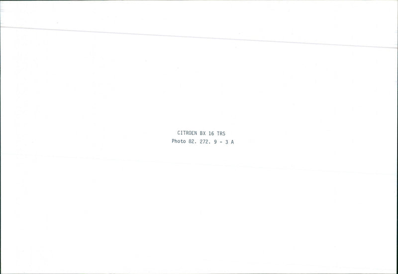1982 Citroen BX 16 TRS - Vintage Photograph