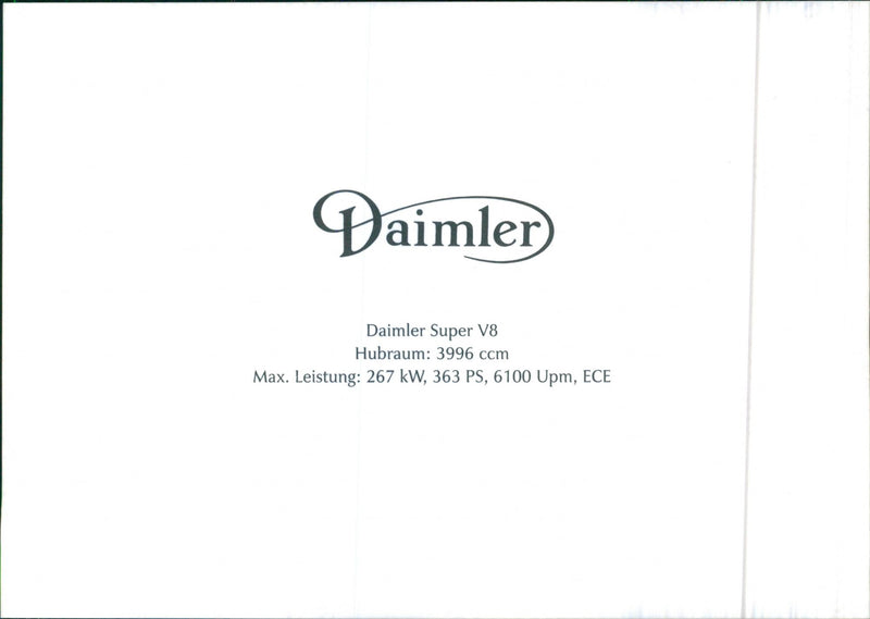 Daimler Super V8 - Vintage Photograph