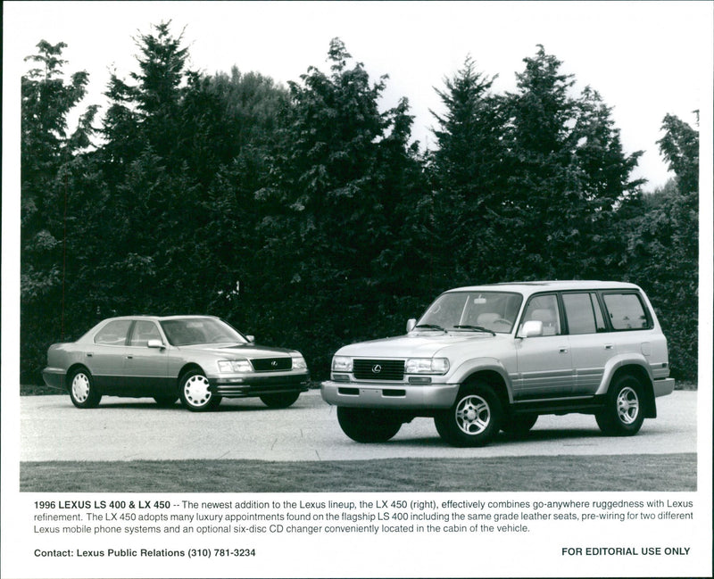 1996 Lexus LS 400 & LX 450 - Vintage Photograph