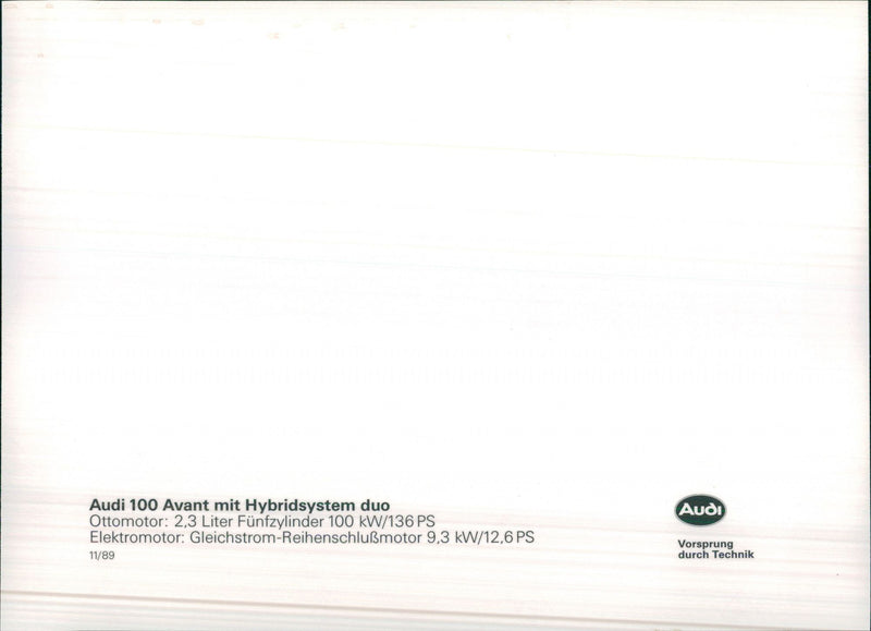 1989 Audi 100 Avant Duo - Vintage Photograph