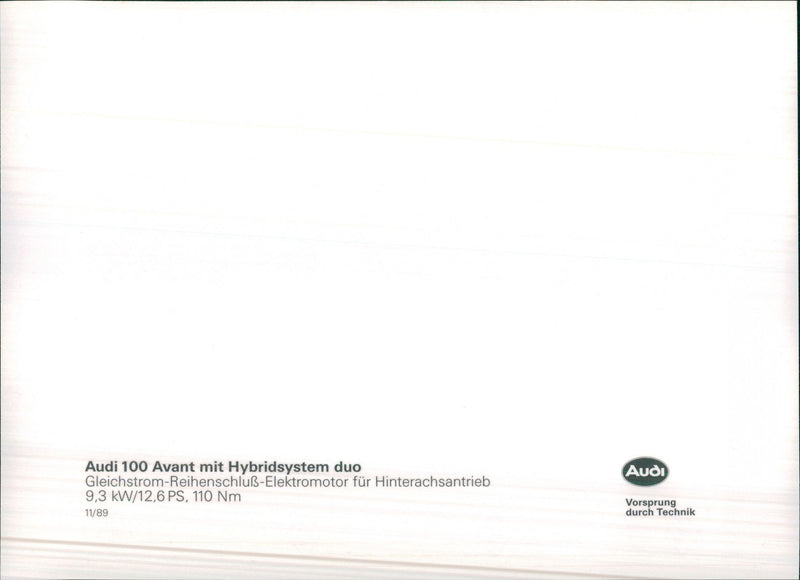 1989 Audi 100 Avant Duo Rear Axle - Vintage Photograph