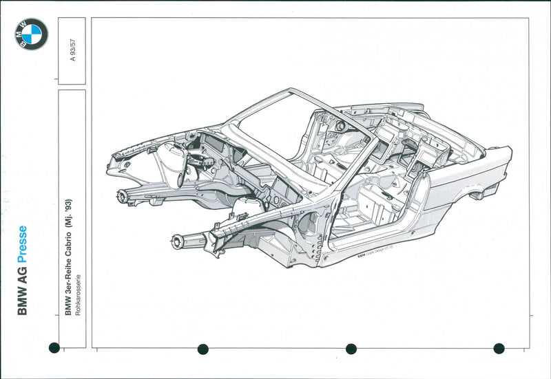 1993 BMW 3 Series Convertible Bodyshell - Vintage Photograph