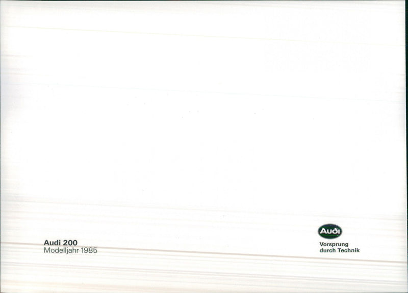 1985 Audi 200 - Vintage Photograph