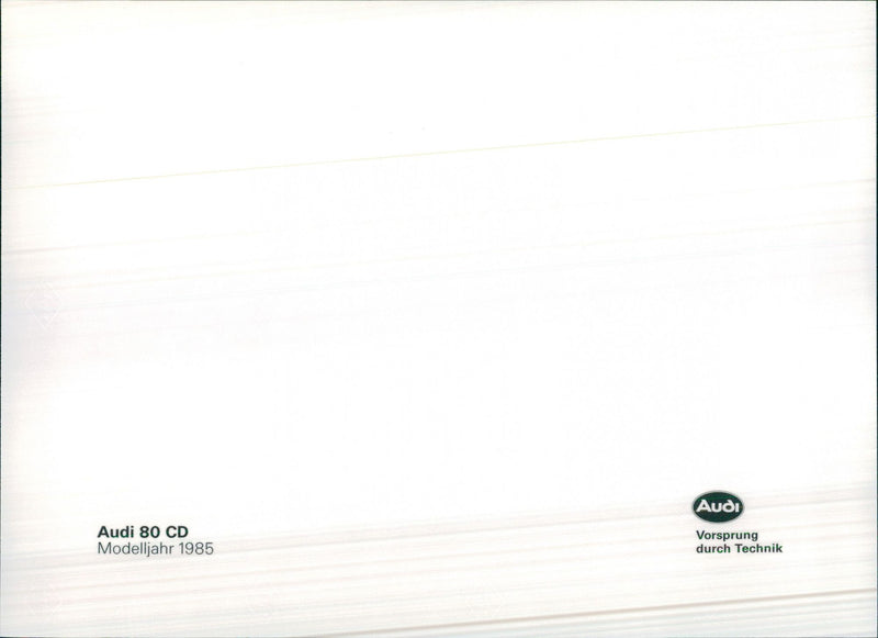 1985 Audi 80 CD - Vintage Photograph