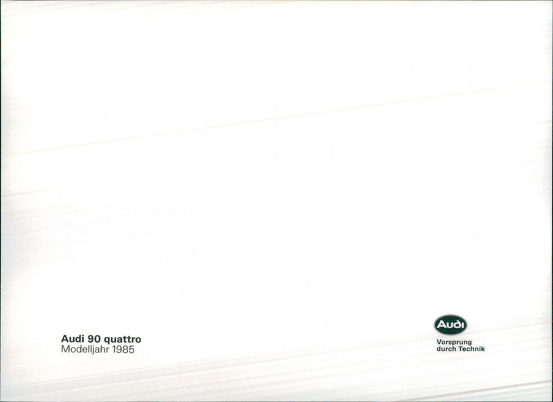 1985 Audi 90 quattro - Vintage Photograph
