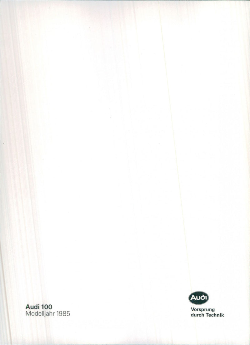 1985 Audi 100 - Vintage Photograph