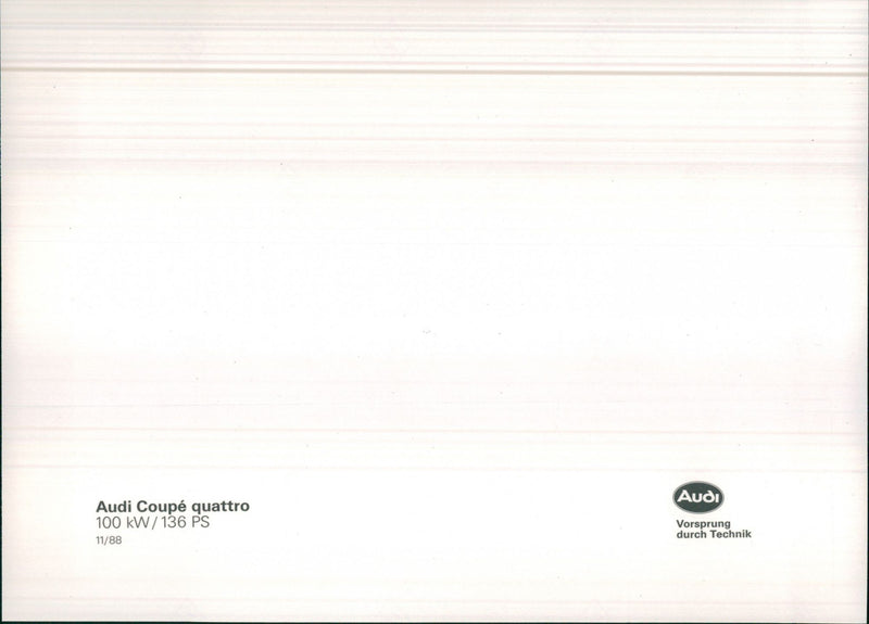 Audi Coupe Quattro - Vintage Photograph