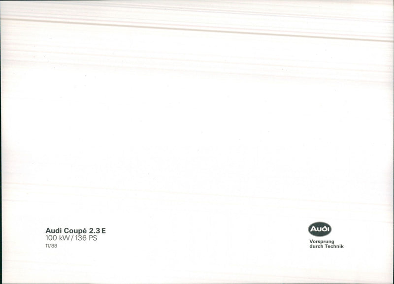 Audi Coupe 2.3E - Vintage Photograph