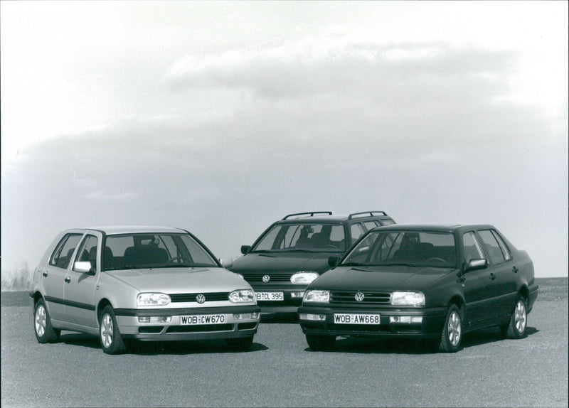 VW Golf, VW Golf Estate and VW Vento - Vintage Photograph