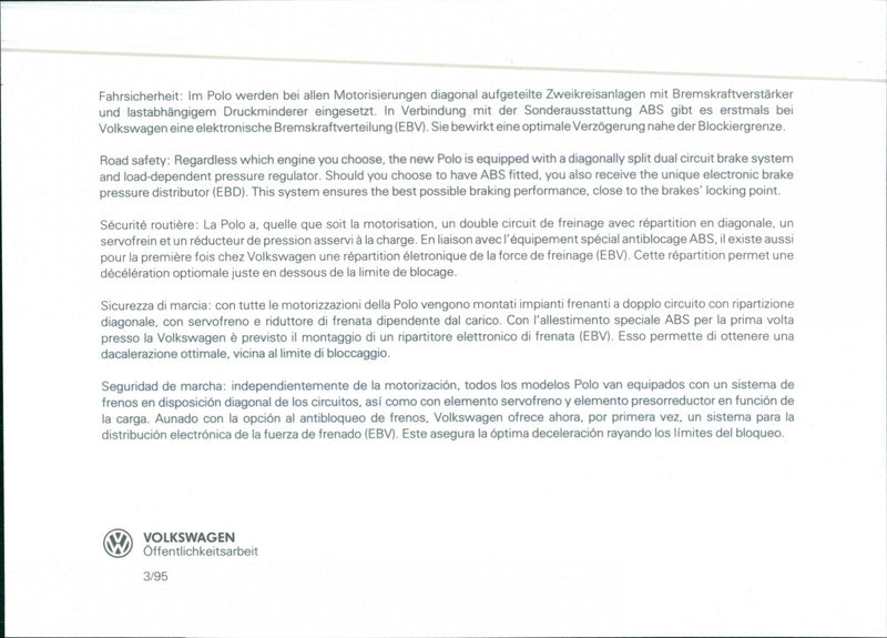 VW Polo - Vintage Photograph