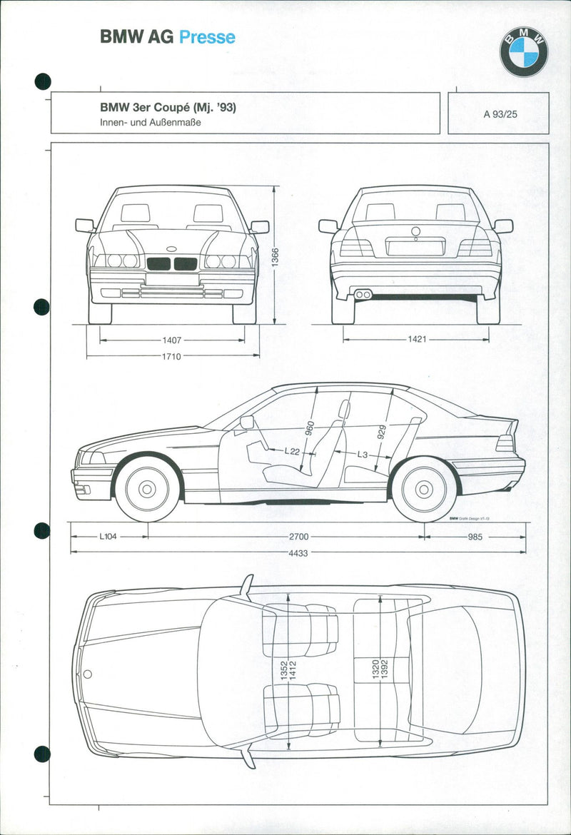 1993 BMW 3 Series Coupe - Vintage Photograph