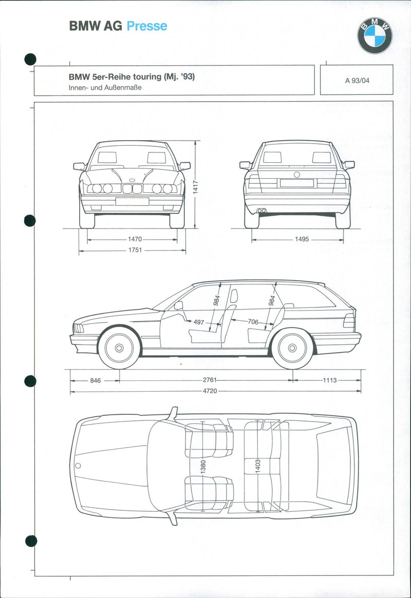 1993 BMW 5 Series Touring - Vintage Photograph