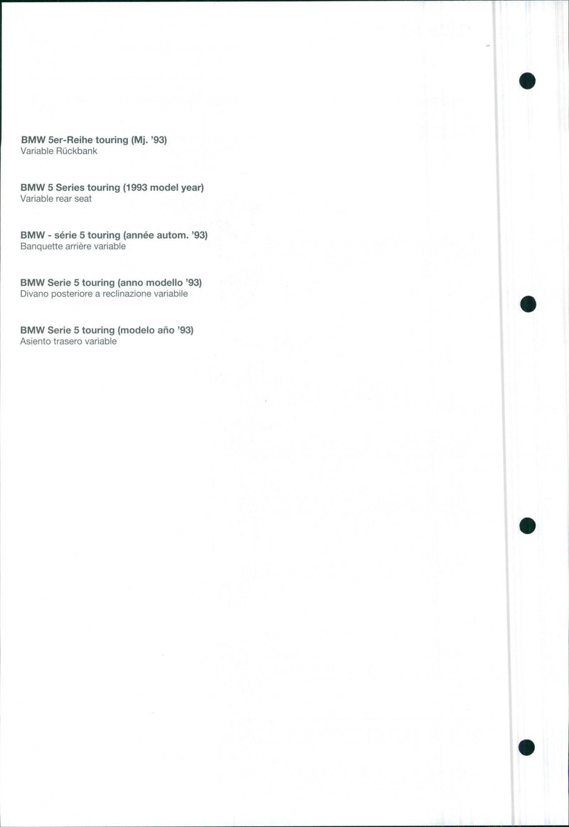 1993 BMW 5 Series Touring - Vintage Photograph