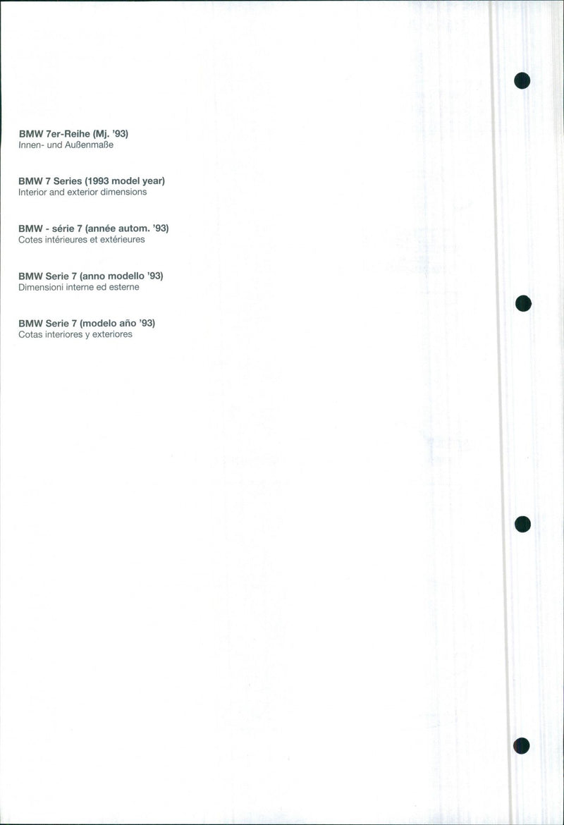 1993 BMW 7 Series - Vintage Photograph