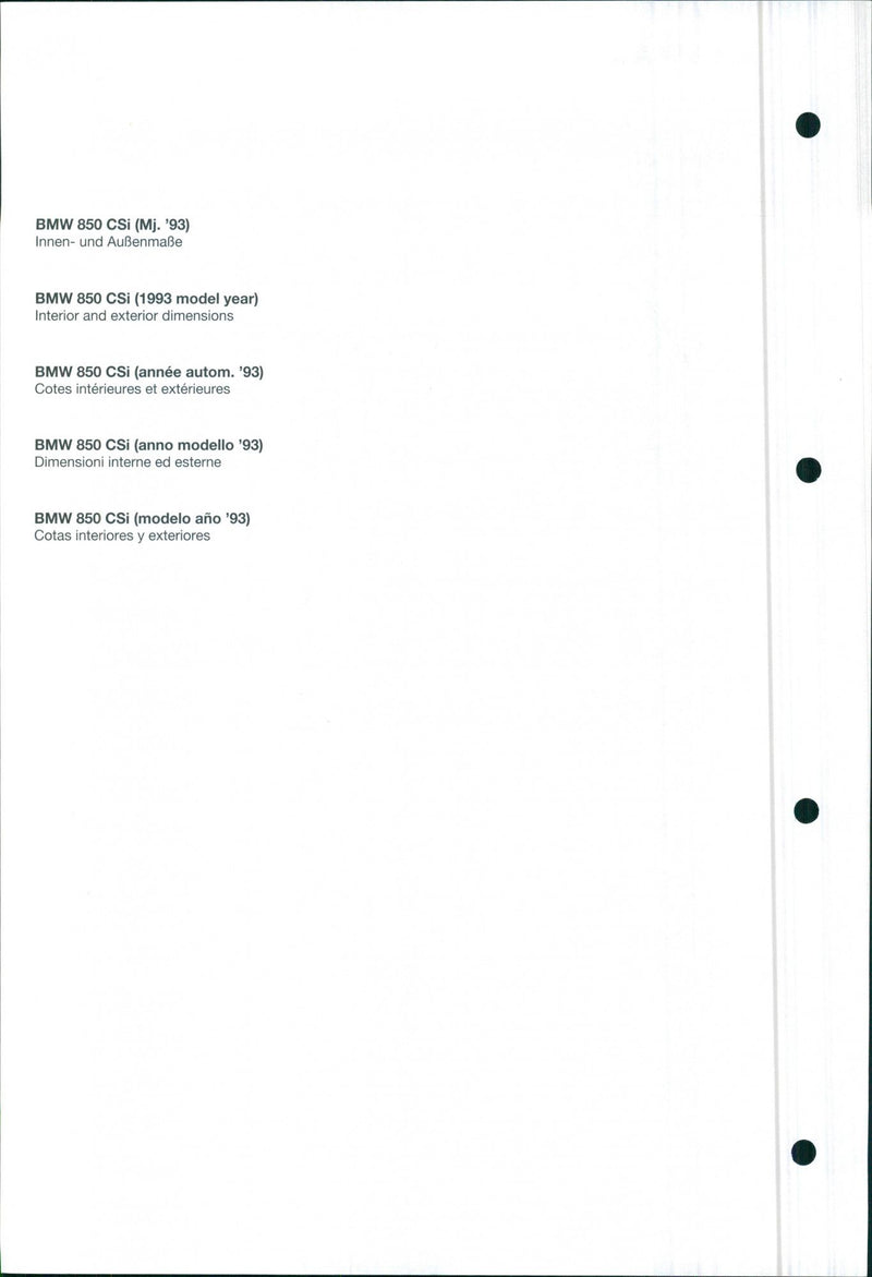 1993 BMW 850 Csi - Vintage Photograph