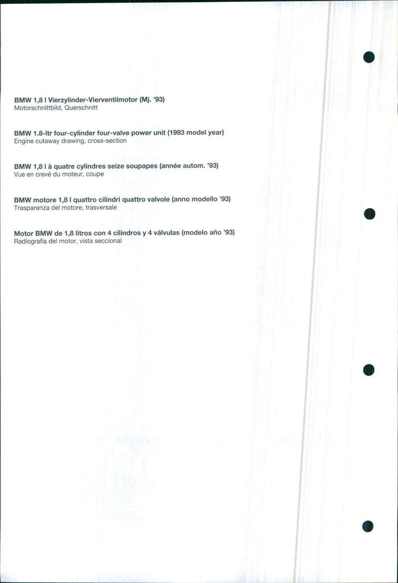 1993 BMW 1.8-ltr 4-cylinder engine 4-valve power unit - Vintage Photograph