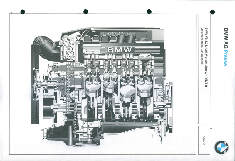 1993 BMW V 8 3.0 - Vintage Photograph