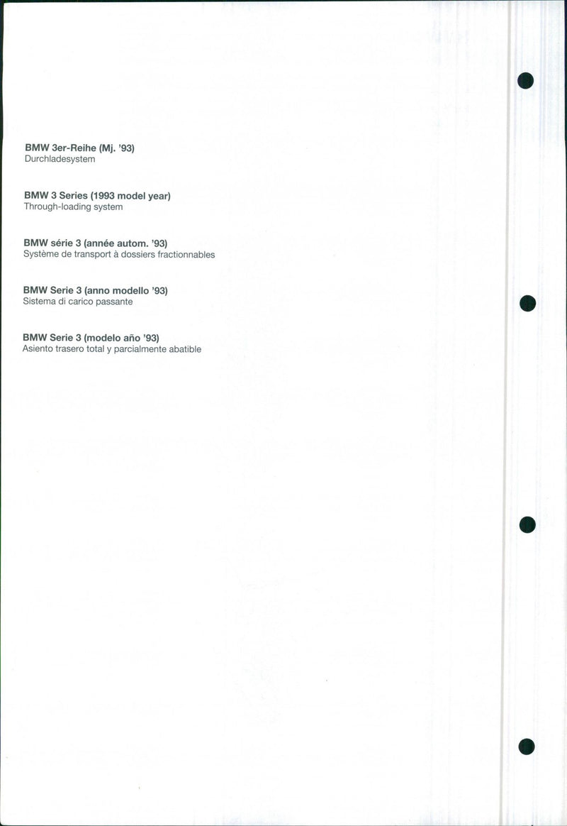 1993 BMW 3 Series - Vintage Photograph