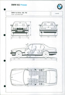 1993 BMW 7 Series dimensions - Vintage Photograph