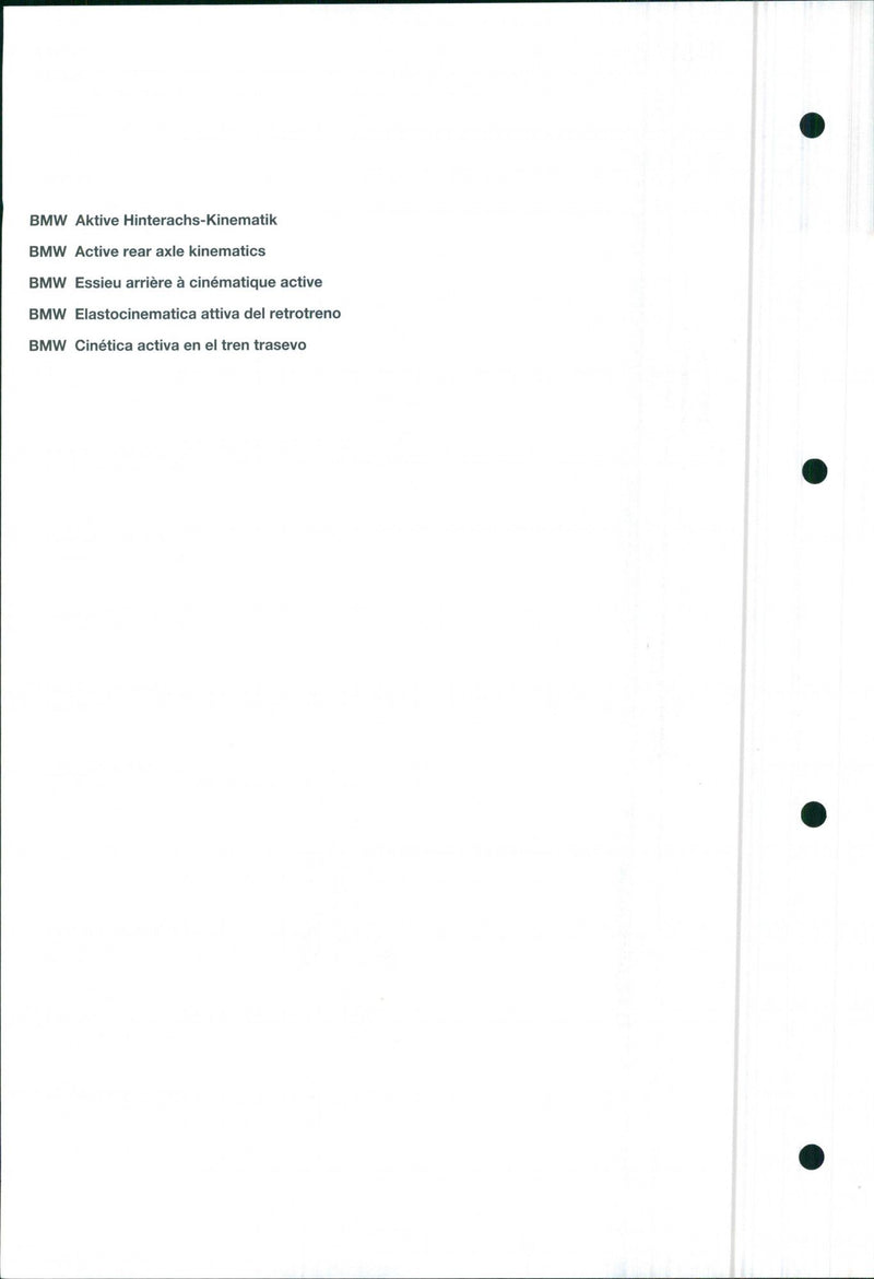 BMW Active rear axle kinematics - Vintage Photograph