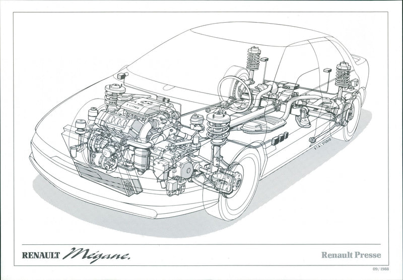 Renault Mégane. - Vintage Photograph