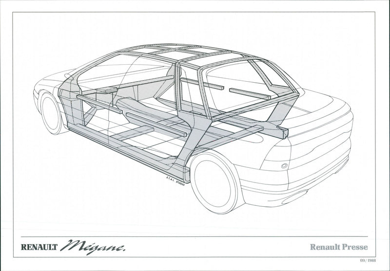 Renault Mégane. - Vintage Photograph