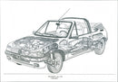 Peugeot 205 CTI Cabriolet - Vintage Photograph