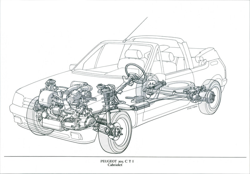 Peugeot 205 CTI Cabriolet - Vintage Photograph