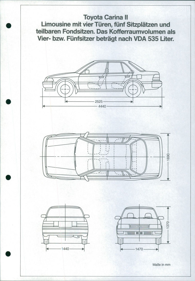 Toyota Carina  II sedan - Vintage Photograph