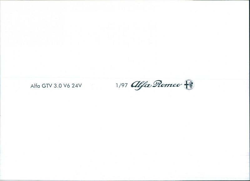 Alfa GTV 3.0 V6 24V - Vintage Photograph