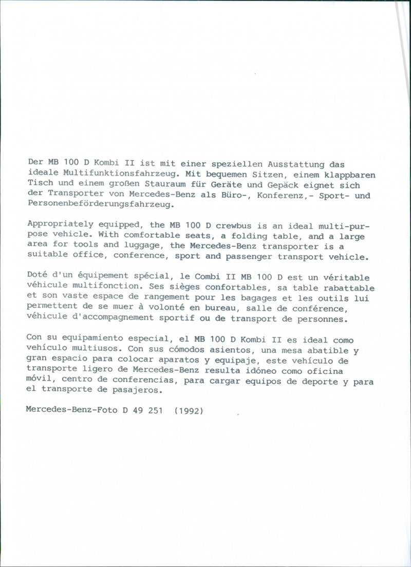 Mercedes Benz - Vintage Photograph