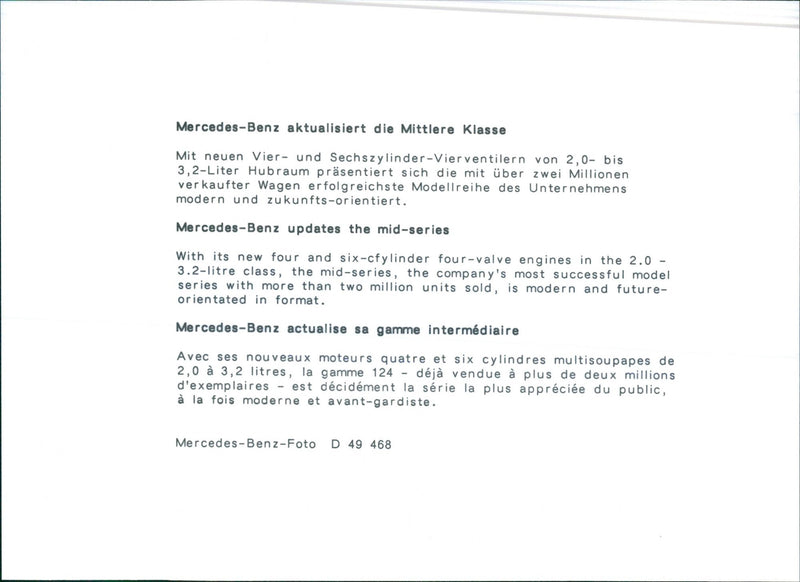 Mercedes Benz - Vintage Photograph