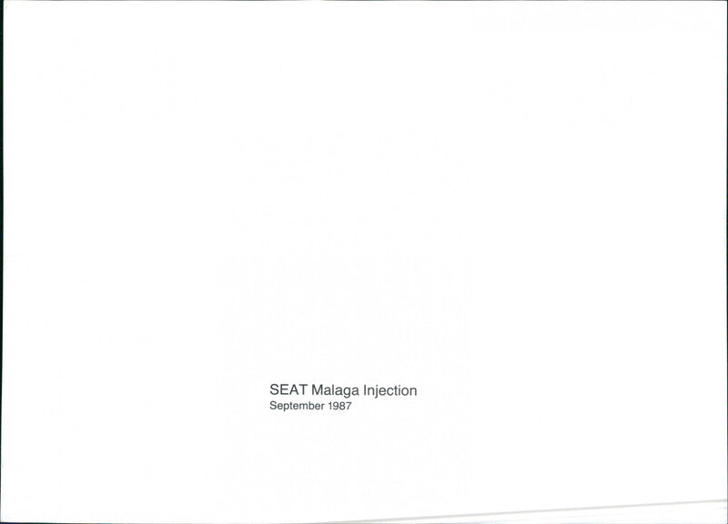 1988 Seat Malaga Injection - Vintage Photograph