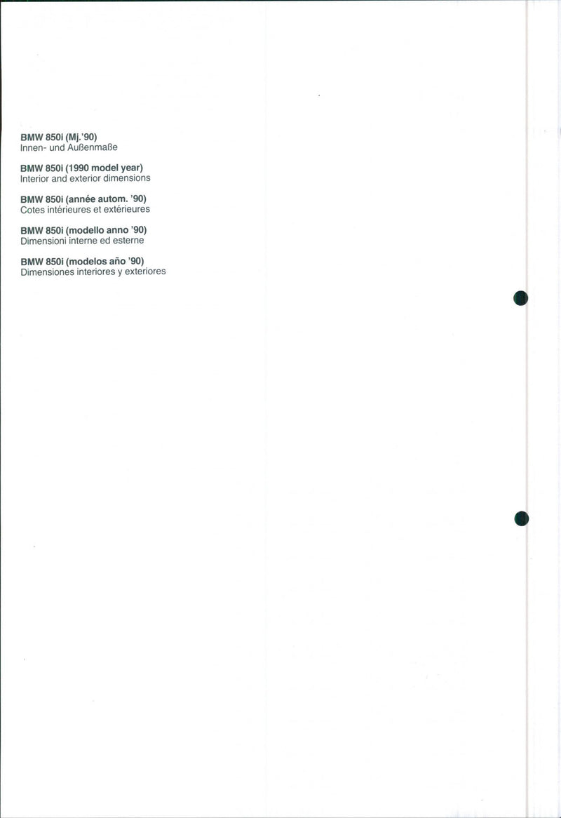 BMW Program 91 - Vintage Photograph