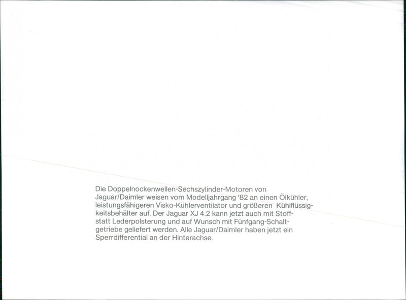 The Jaguar XJ 4.2 - Vintage Photograph