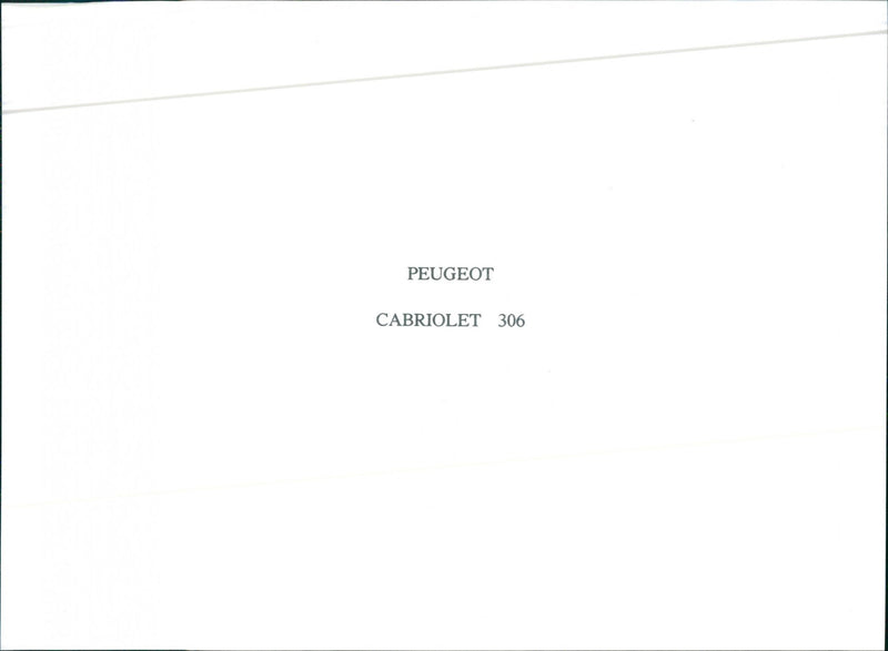 Peugeot Cabriolet 306 - Vintage Photograph