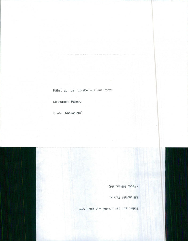 Mitsubishi Pajero - Vintage Photograph