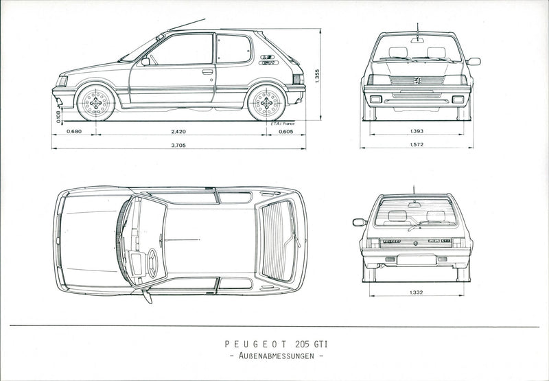 Peugeot 205 GTI. - Vintage Photograph